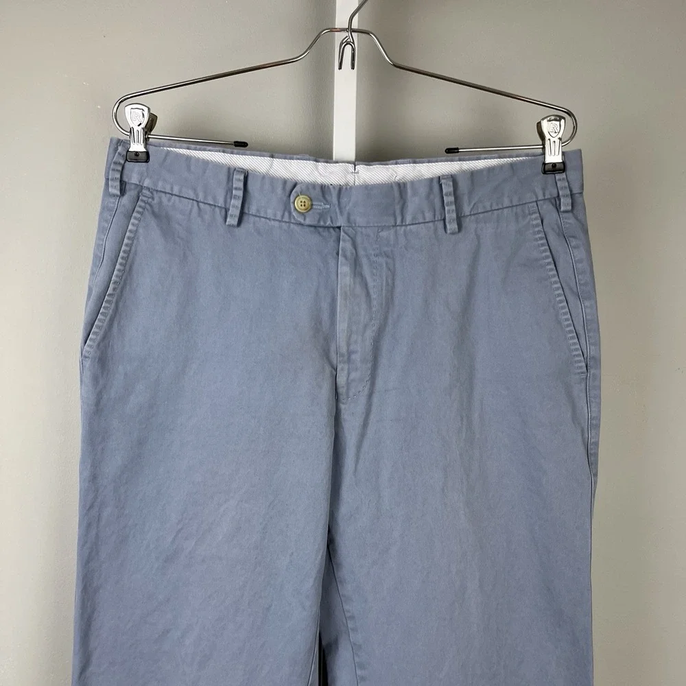 Peter Millar Blue Chino Pants Mens 33‎ Straight Leg Preppy Nautical Pima Cotton